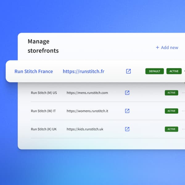BigCommerce-produktgränssnitt med multi-storefront
